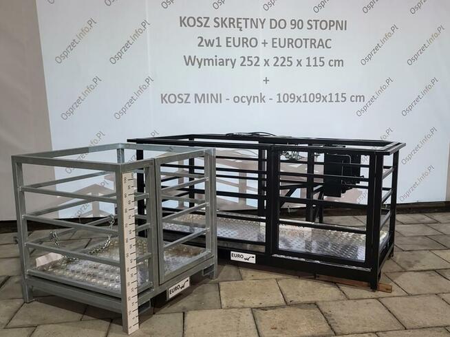 Kosz narzędziowy MINI z mocowaniem Euroramka + widły - ocynk