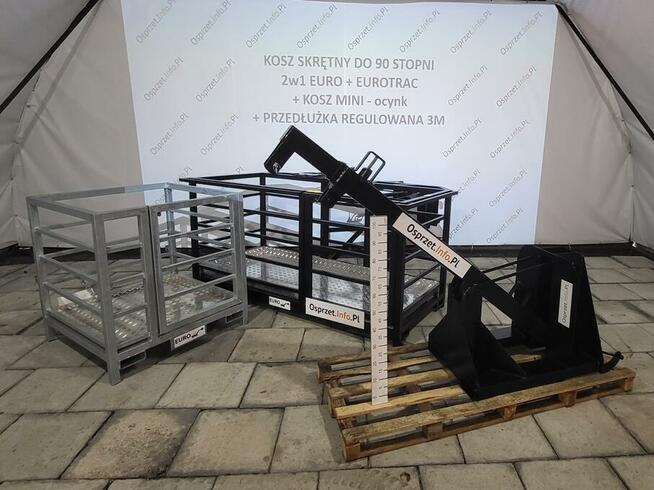 Kosz narzędziowy MINI z mocowaniem Euroramka + widły - ocynk