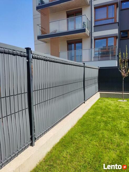 Osłona do paneli ogrodzeniowych szerokie153 x250 jasny brąz