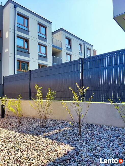 Osłona do paneli ogrodzeniowych szerokie173 x250 jasny brąz