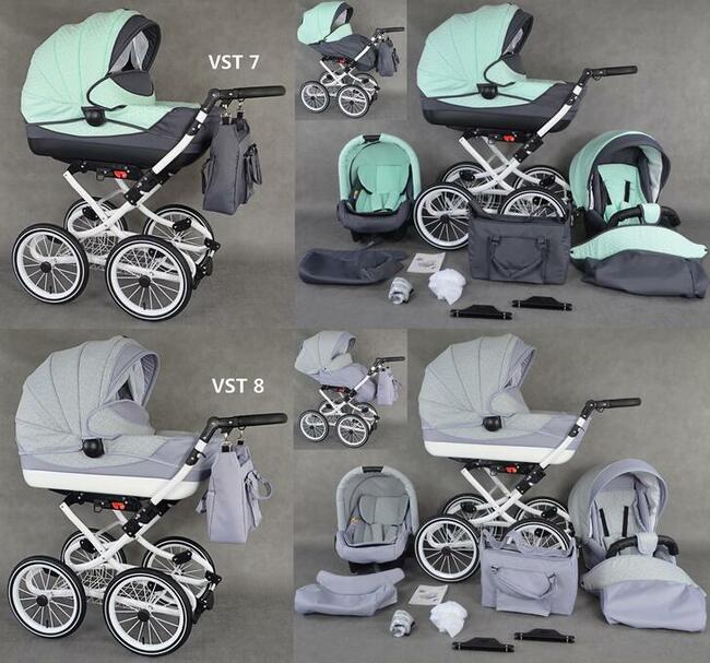 Nowy Wózek Dziecięcy 3w1 Retro Wózki Dziecięce Viko