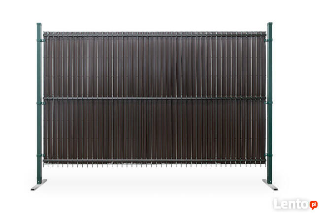 Osłona do paneli ogrodzeniowych szerokie 123 x250 jasny brąz