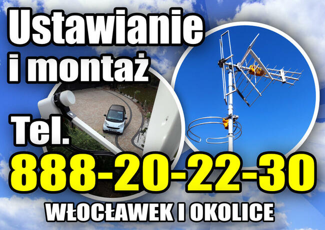 Ustawianie montaż anten satelitarnych i naziemnych