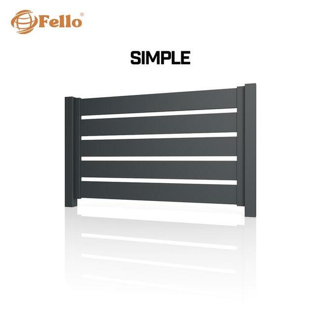 Ogrodzenie płot przęsło aluminium RAL na wymiar panel