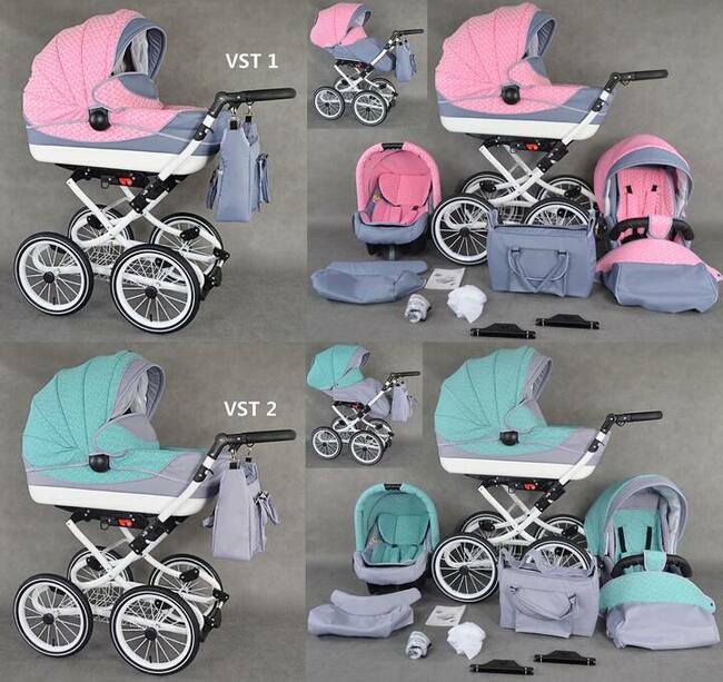 Nowy Wózek Dziecięcy 3w1 Retro Wózki Dziecięce Viko