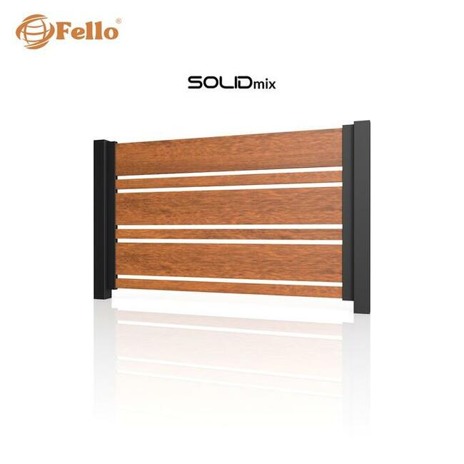 Ogrodzenie płot przęsło aluminium imitacja drewna na wymiar