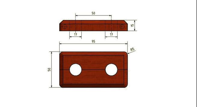 Rozeta maskująca do rur , drewniana , maskownica rur 16 mm