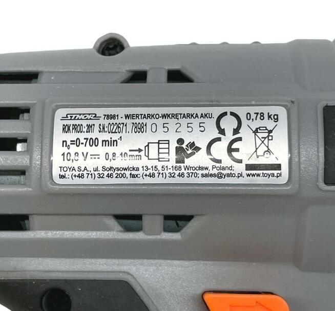 Wiertarko-wkrętarka Sthor Li-Ion 10,8 V