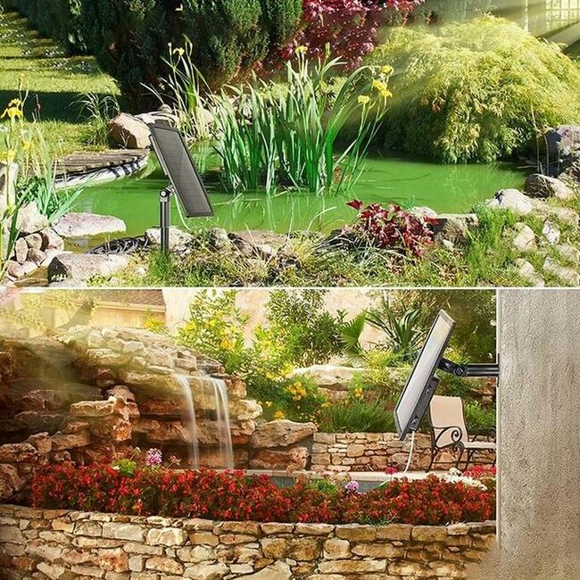 Napowietrzacz solarny.Pompa Tlenu.Akumulator.Staw.Oczko wody