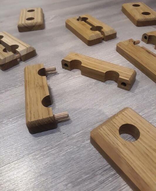 Rozeta maskująca do rur , drewniana , maskownica rur 16 mm