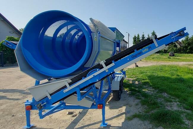 Mobilny przesiewacz do ziemi, bębnowy – napęd spalinowy - si