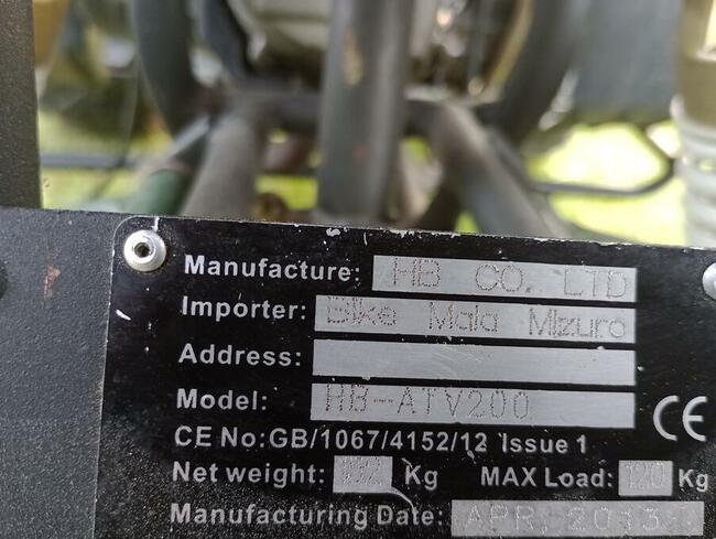 Duży sprawny Quad 200cm3