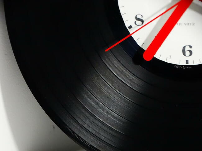 Zegar z płyty winylowej 12 LP klasyczny