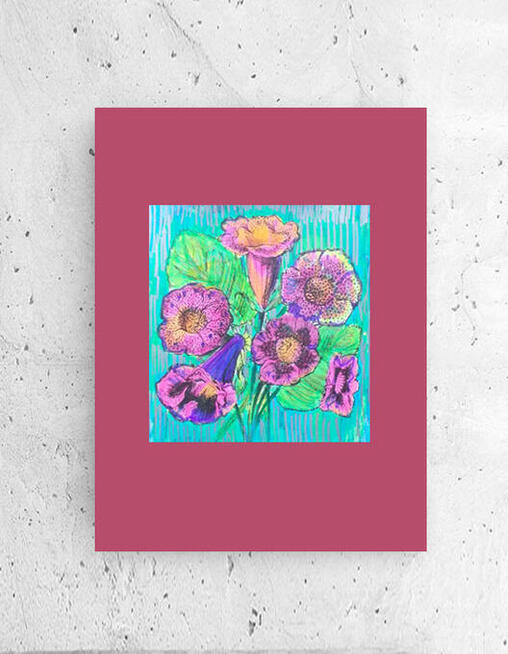 botaniczny plakat 30x40, kwiaty obrazek A3