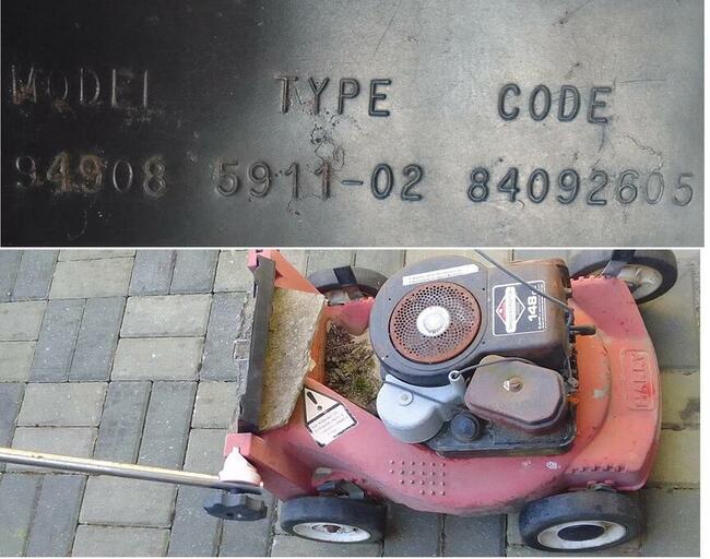 KOSIARKA spalinow BRIGGS & STRATTON 94908 Harry 148cc Części