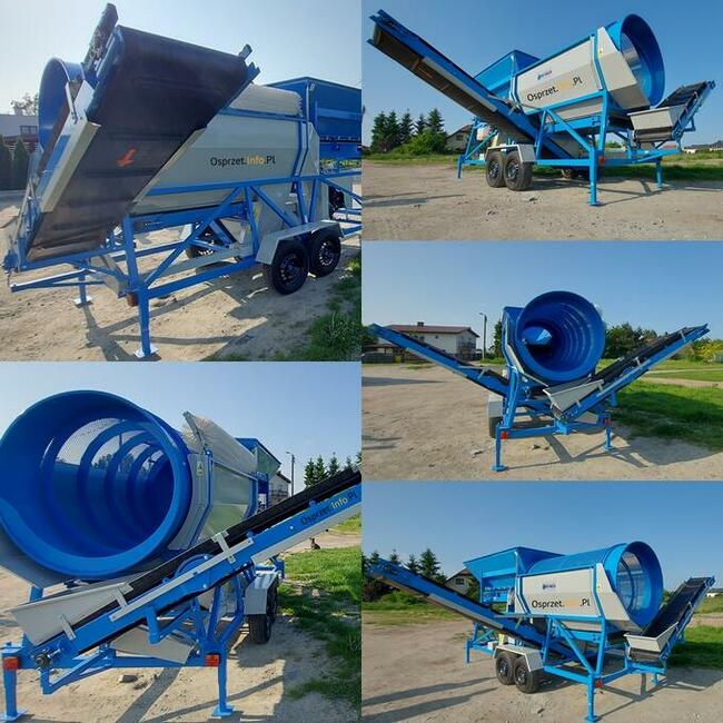 Mobilny przesiewacz do ziemi, bębnowy – napęd spalinowy - si