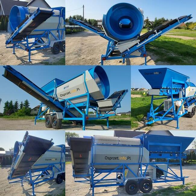 Mobilny przesiewacz do ziemi, bębnowy – napęd spalinowy - si