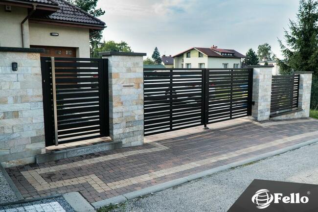 Ogrodzenie płot brama przesuwna skrzydłowa wjazdowa aluminiu