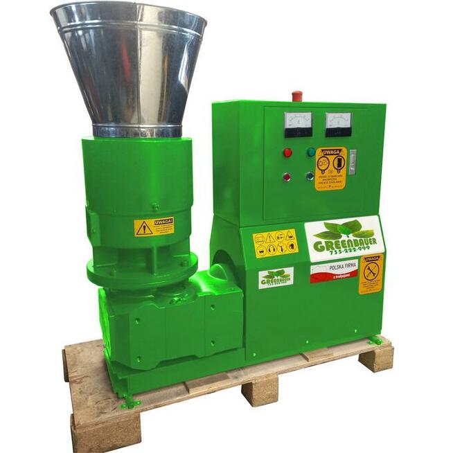 Peleciarka 15 kW 3-rolkowa niskoobrotowa Greenbauer