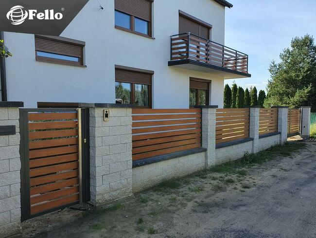 Ogrodzenie płot brama przesuwna skrzydłowa wjazdowa im drewn