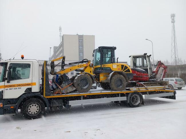 Pomoc drogowa, laweta, transport ciągników, koparek, maszyn