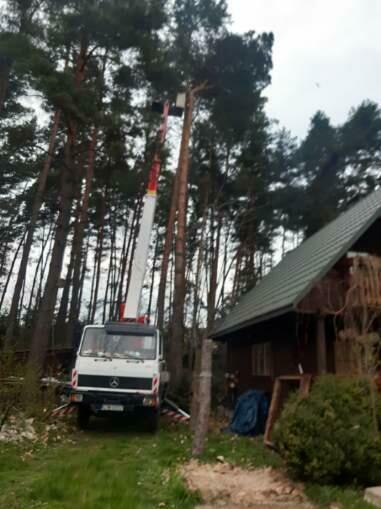 Usługi podnośnik koszowy, dźwigi wycinka drzew