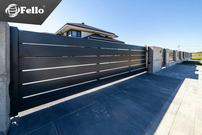 Ogrodzenie płot brama przesuwna skrzydłowa wjazdowa aluminiu