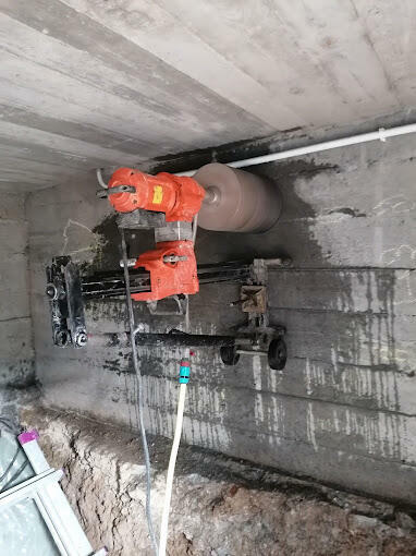 Wiercenie/cięcie w betonie. Przewierty. Frezowanie podłogowe