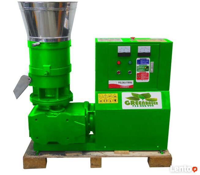 Linia do produkcji pelletu 15kW+Młyn 15kW+separ+pakowacz+śli