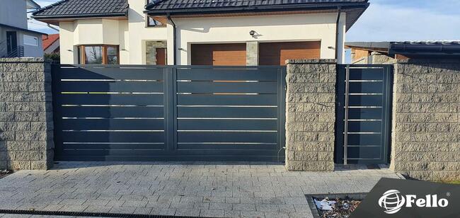 Ogrodzenie płot brama przesuwna skrzydłowa wjazdowa aluminiu