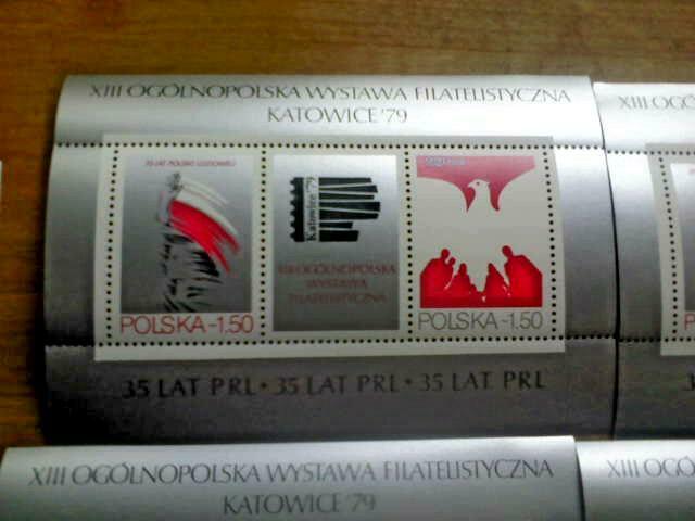 Bloczek XIII Ogólnopolska Wystawa Filatelistyczna Katowice 1