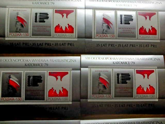 Bloczek XIII Ogólnopolska Wystawa Filatelistyczna Katowice 1
