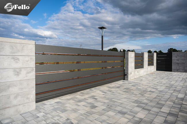 Ogrodzenie płot brama przesuwna skrzydłowa wjazdowa aluminiu