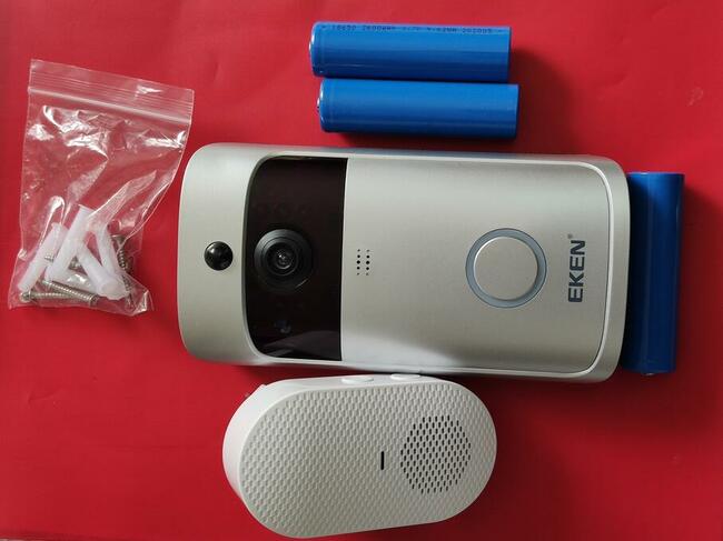 Eken V5 dzwonek z kamerą wideo i interkomem do drzwi.