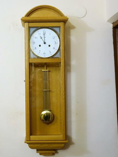 FHS Hermle Stylowy, duży zegar ścienny trzystrunowy