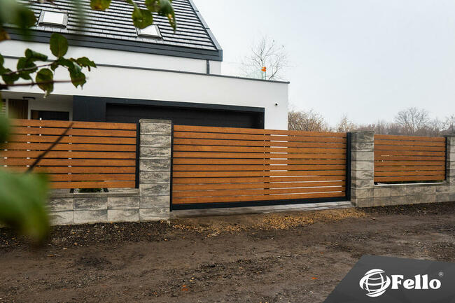 Ogrodzenie płot brama przesuwna skrzydłowa wjazdowa im drewn