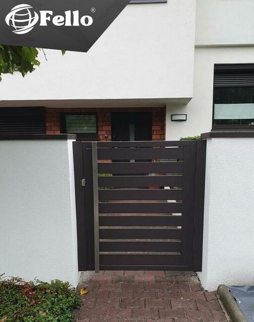 Ogrodzenie płot furtka bramka wejście drzwi aluminium RAL