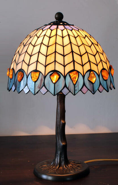 Lampa Tiffany Pfauenfeder model CREATIVE E40526