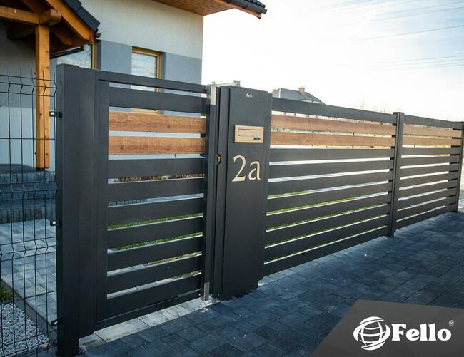 Ogrodzenie płot furtka bramka wejście drzwi aluminium RAL