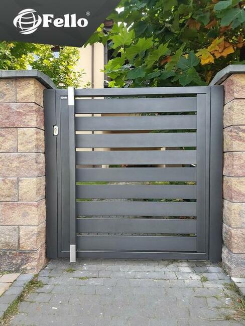 Ogrodzenie płot furtka bramka wejście drzwi aluminium RAL