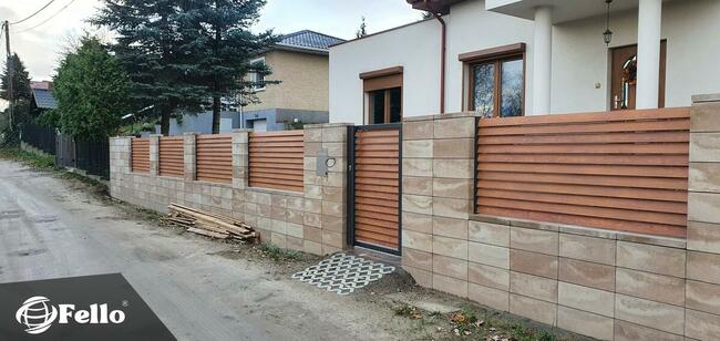 Ogrodzenie płot furtka bramka wejście drzwi alum im drewna