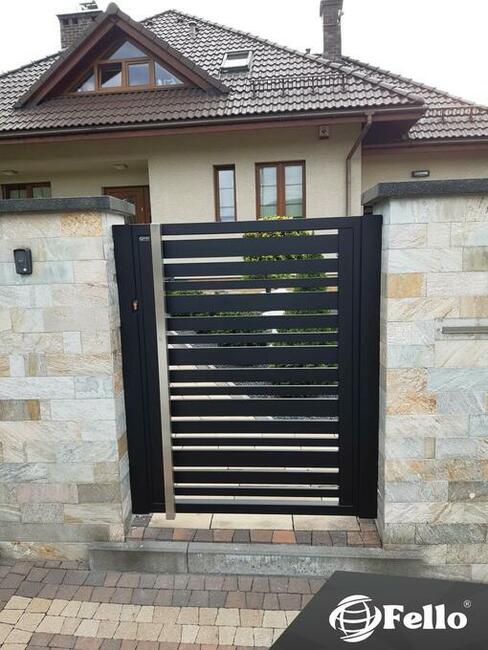 Ogrodzenie płot furtka bramka wejście drzwi aluminium RAL