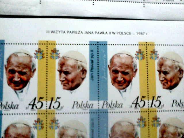 III wizyta J.P.II 1987 10 arkuszy oraz IV wizyta 1991