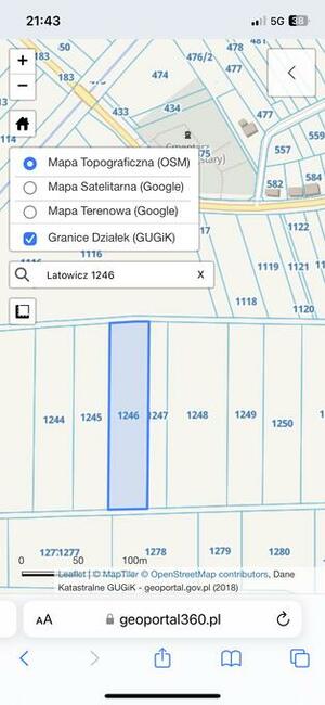 Ziemia rolna w Latowiczu pod Warszawą