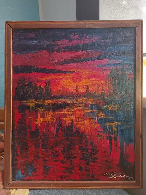 Obraz olejny z ramą