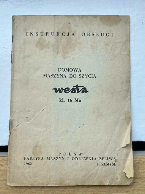 Maszyna do szycia WESTA z 1962r.
