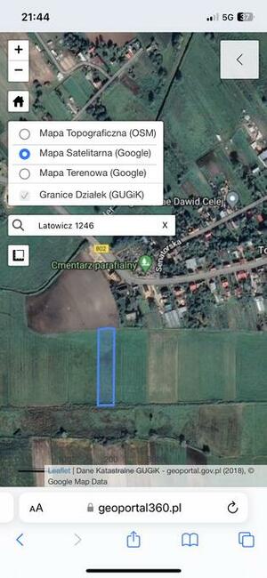 Ziemia rolna w Latowiczu pod Warszawą