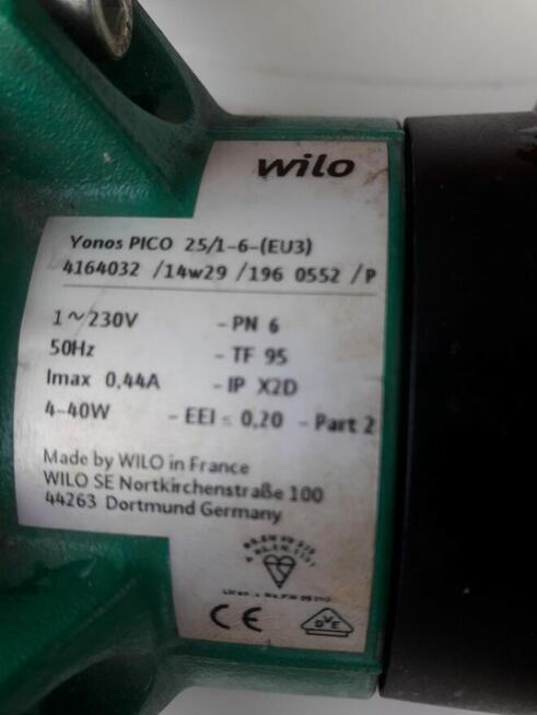 Sprzedam pompe obiegowa c.o WILO-Yonos Pico 25/1-6