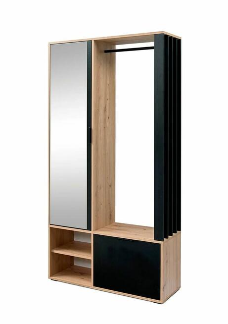 MILO - garderoba z lustrem i lamelami