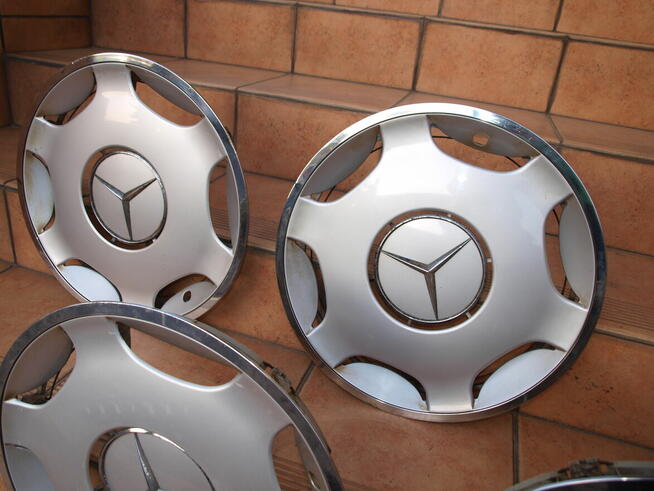 Mercedes kołpaki 15 chrom oryginalne (komplet 4 sztuki)